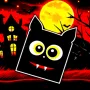 Halloween Geometry Dash is a Halloween-themed obstacle course game. You control a cube searching for candy but find yourself lost in a dangerous world.