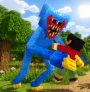 Huggy Wuggy in Minecraft is a game that combines the familiar Minecraft world with the fearsome character Huggy Wuggy. 
