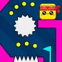 Jamjam! is a skill-based platform game where you control a small jelly cube navigating obstacles with precise jumps. Collect coins and stars and conquer challenging levels.