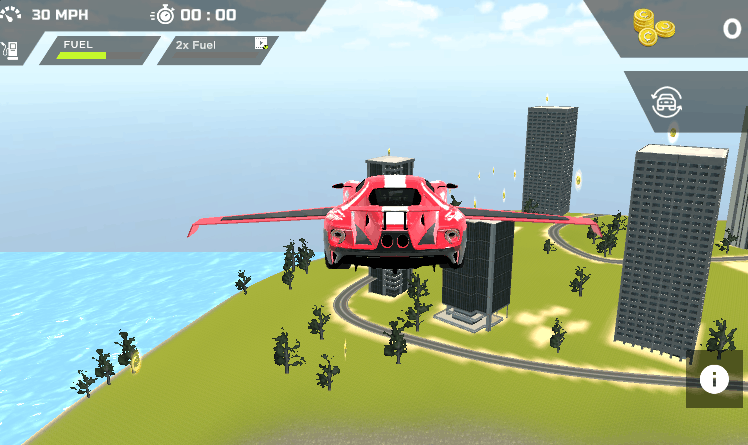 Real Sports Flying Car 3D 