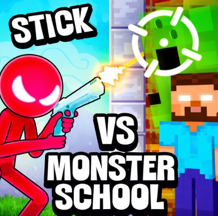 Stick vs Monster School
